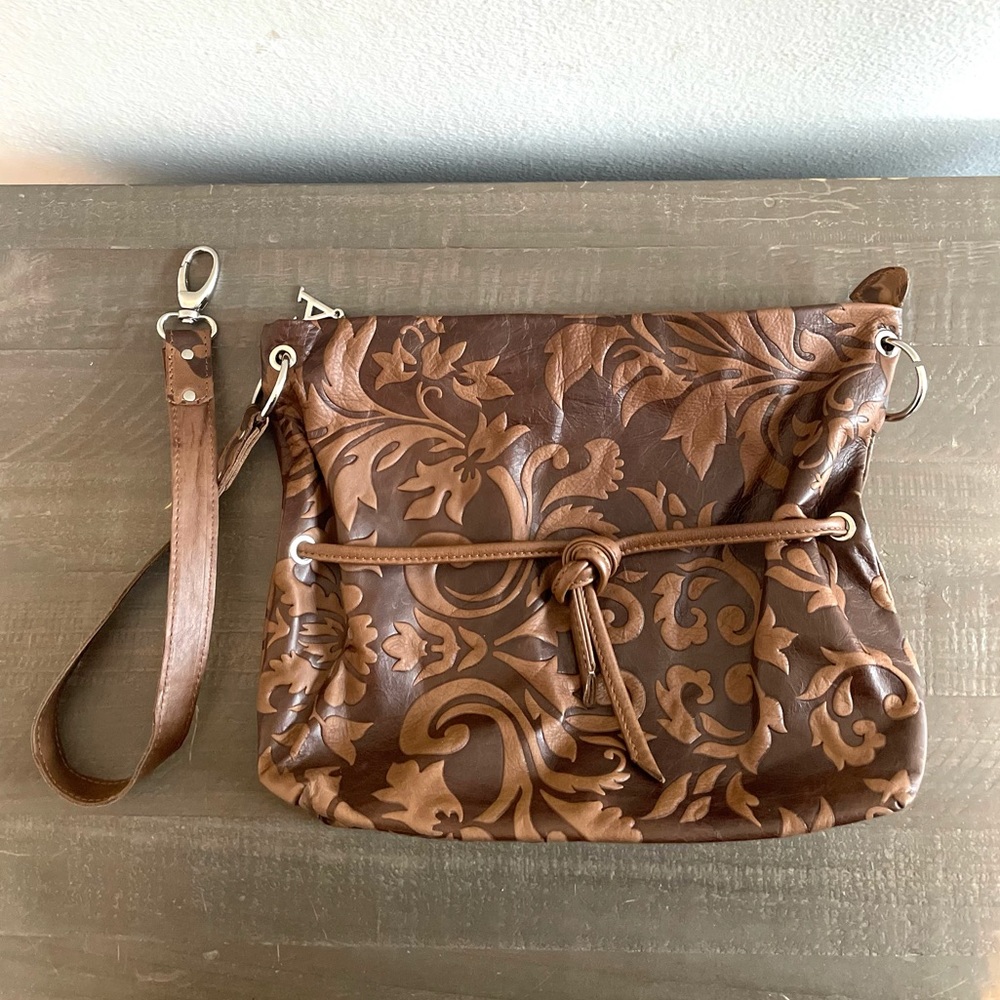 Rare Alexander Hand Tooled Italian Leather Shoulder Bag